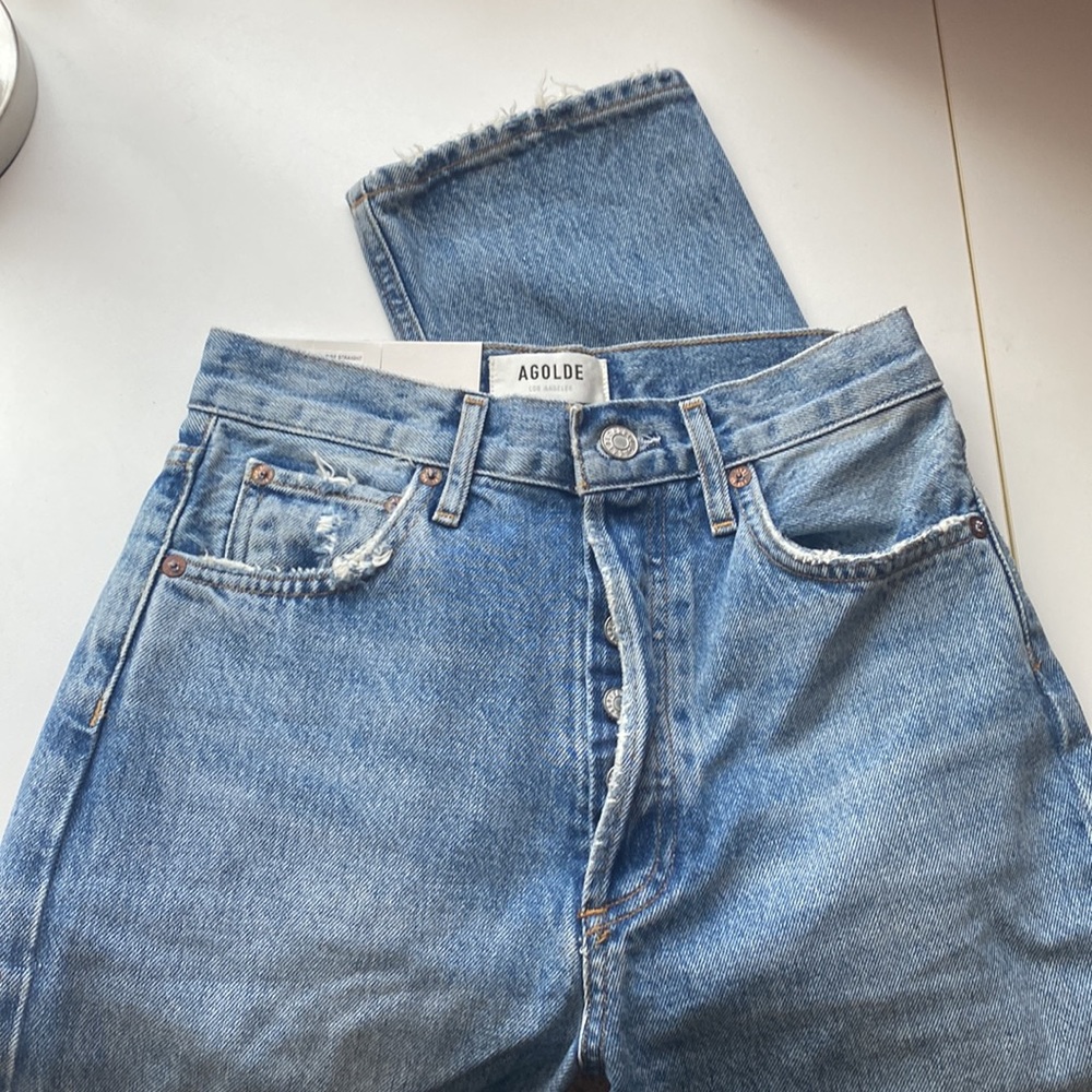 Aritzia Agolde 90’s Pinch Waist High Rise Straight Jeans in Rule Size 23